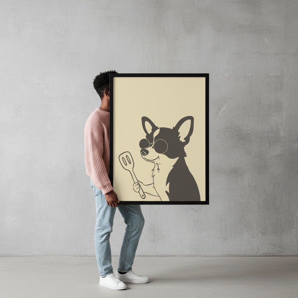 Doggo Spatula Cooking Kitchen Wall Art wall - art - picture - poster