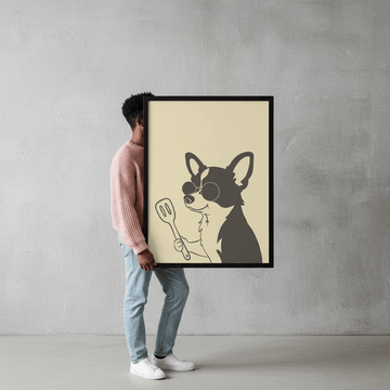 Doggo Spatula Cooking Kitchen Wall Art wall - art - picture - poster