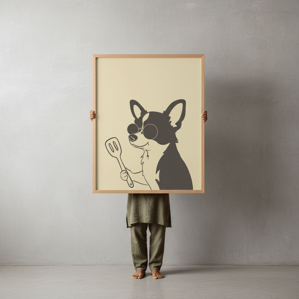 Doggo Spatula Cooking Kitchen Wall Art wall - art - picture - poster