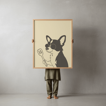 Doggo Spatula Cooking Kitchen Wall Art wall - art - picture - poster