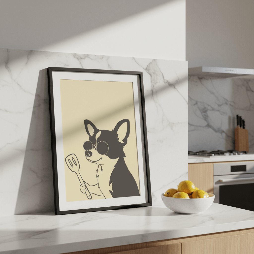 Doggo Spatula Cooking Kitchen Wall Art wall - art - picture - poster