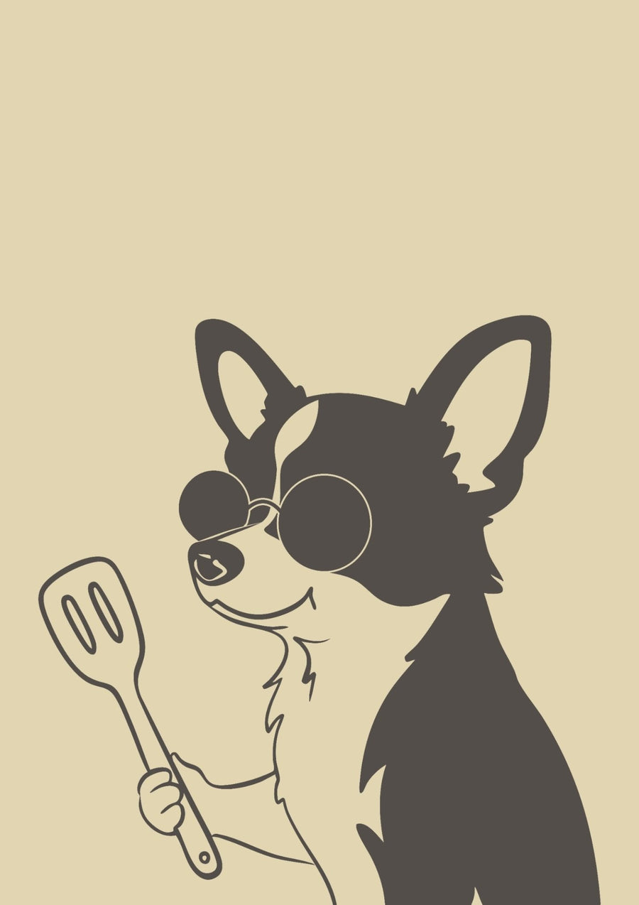 Doggo Spatula Cooking Kitchen Wall Art
