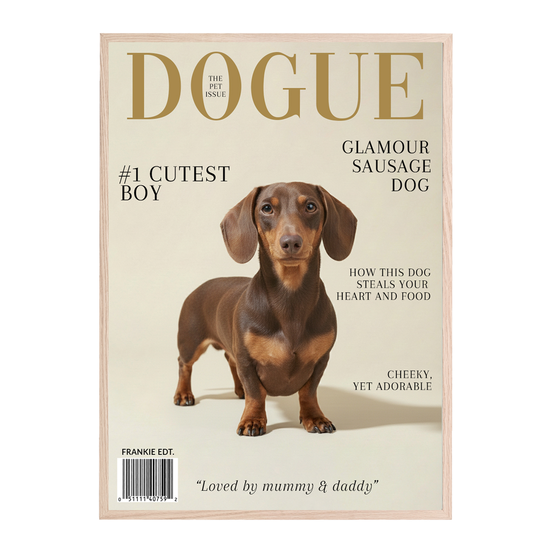 Dogue Magazine Pet Personalisation Wall Art
