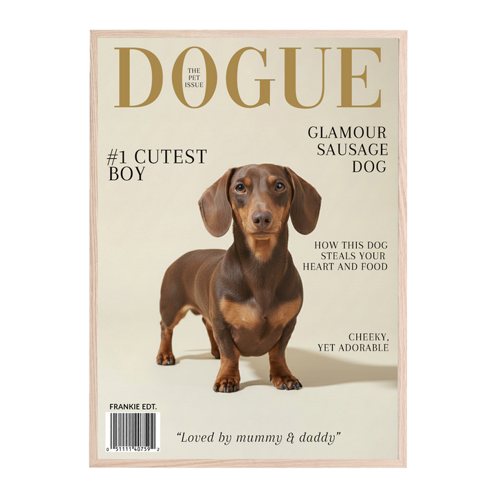 Dogue Magazine Pet Personalisation Wall Art