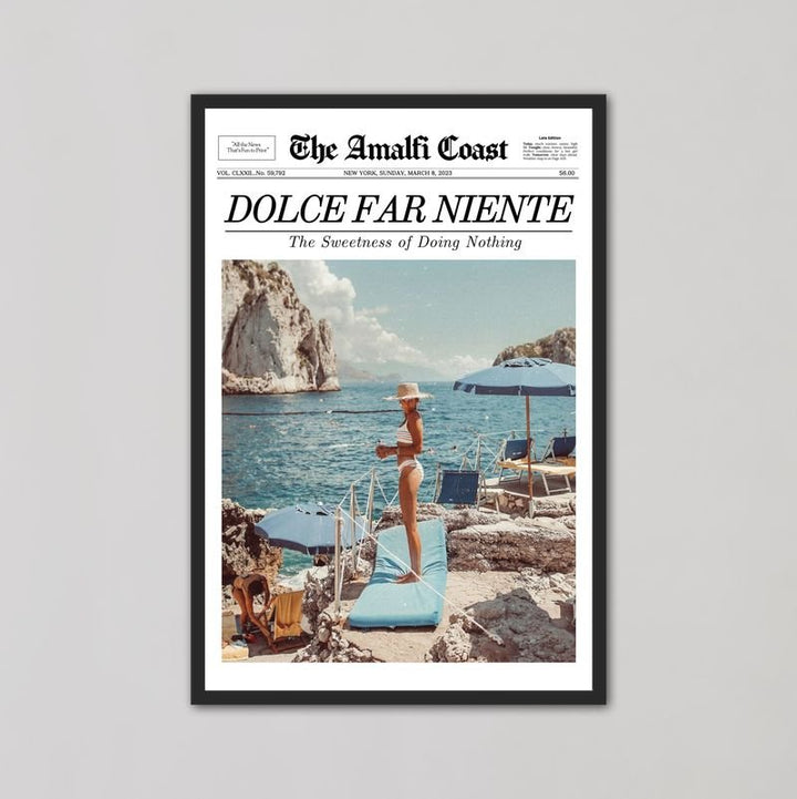 Dolce Far Niente Amalfi Coast Wall Art Print - Style My Wall