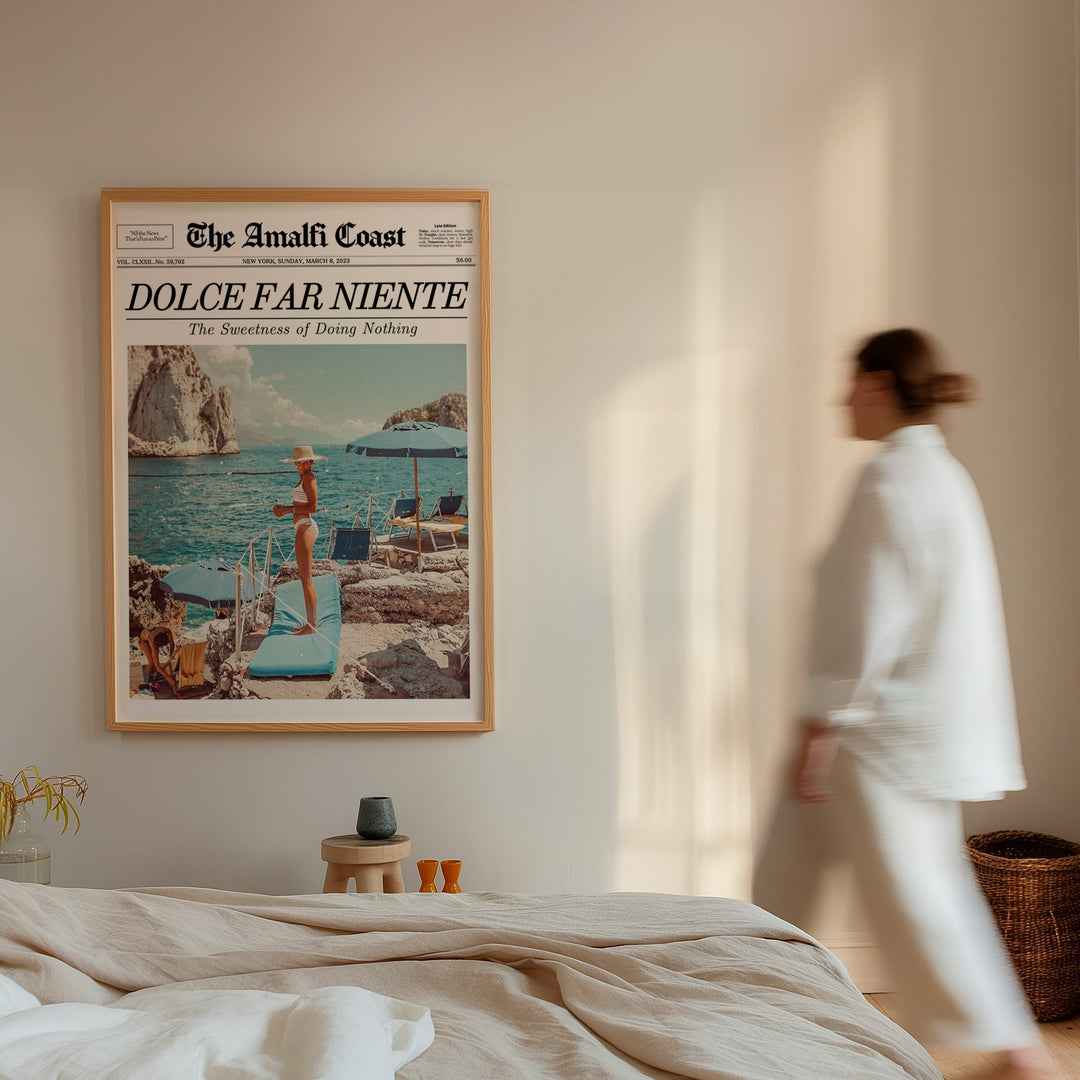 Dolce Far Niente Amalfi Coast Wall Art Print - Style My Wall