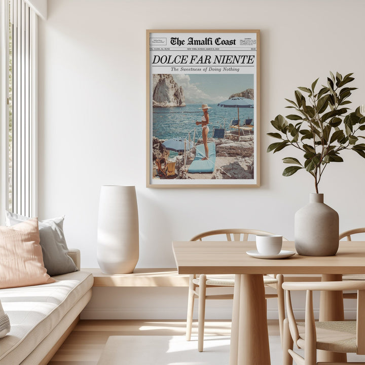 Dolce Far Niente Amalfi Coast Wall Art Print - Style My Wall