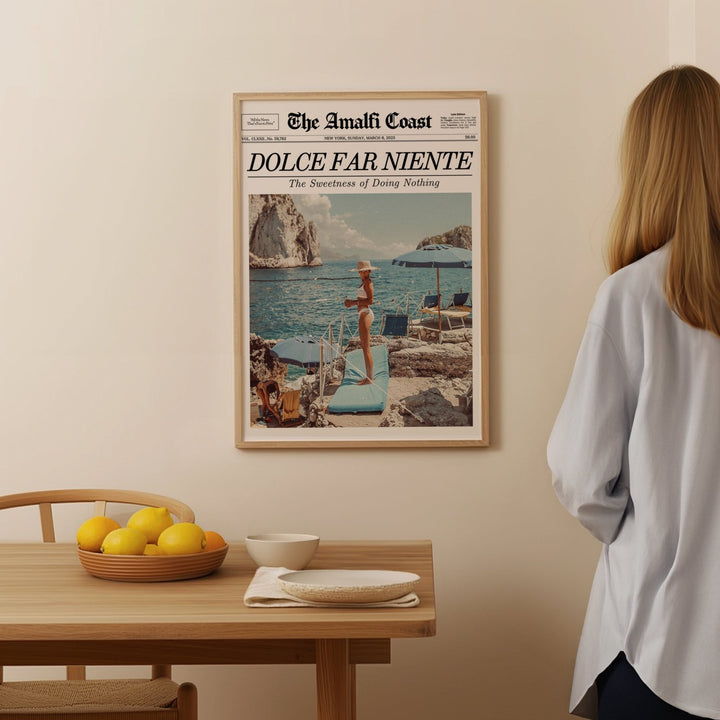 Dolce Far Niente Amalfi Coast Wall Art Print - Style My Wall