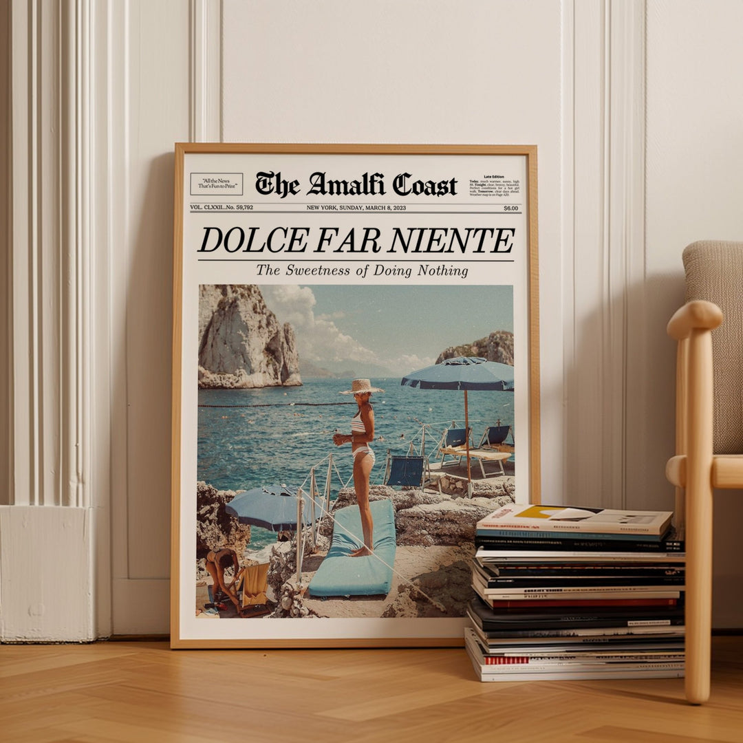 Dolce Far Niente Amalfi Coast Wall Art Print - Style My Wall