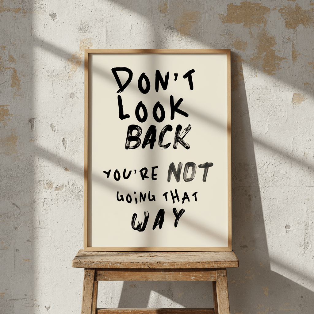 Don't Look Back Wall Art wall - art - picture - poster