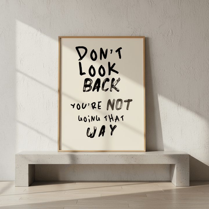 Don't Look Back Wall Art wall - art - picture - poster