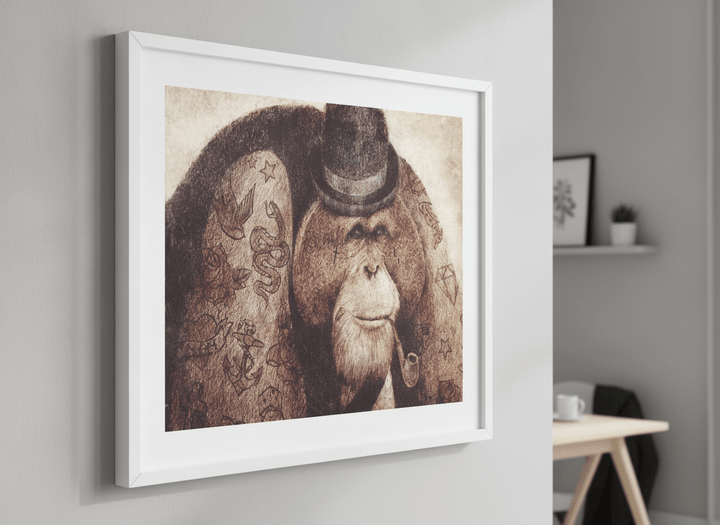 Contemporary wall art featured in a bright modern office workspace