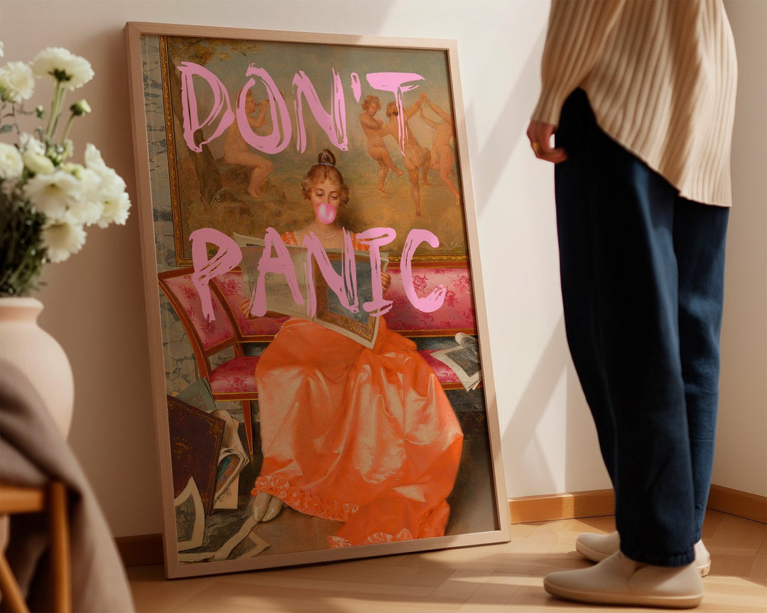 Don't Panic Lady Wall Art - Style My Wall