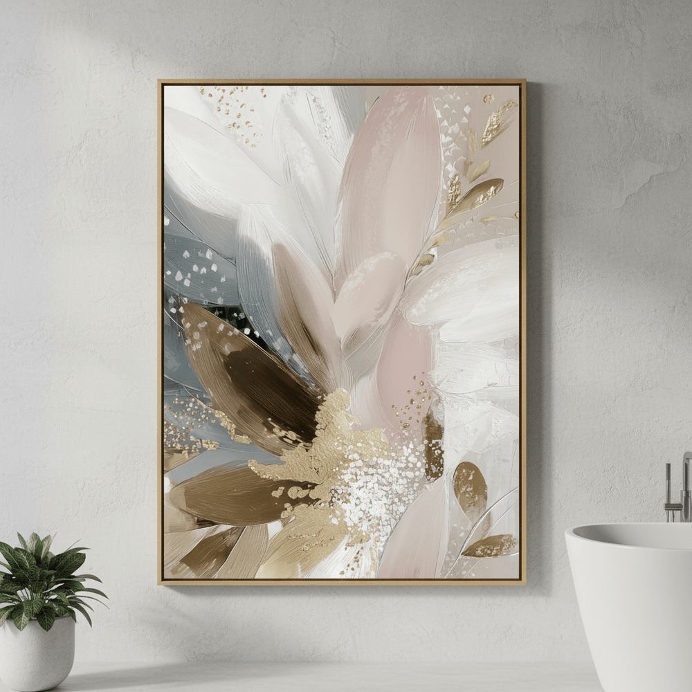 Doves in Bloom Abstract by Bella Eve wall - art - picture - poster
