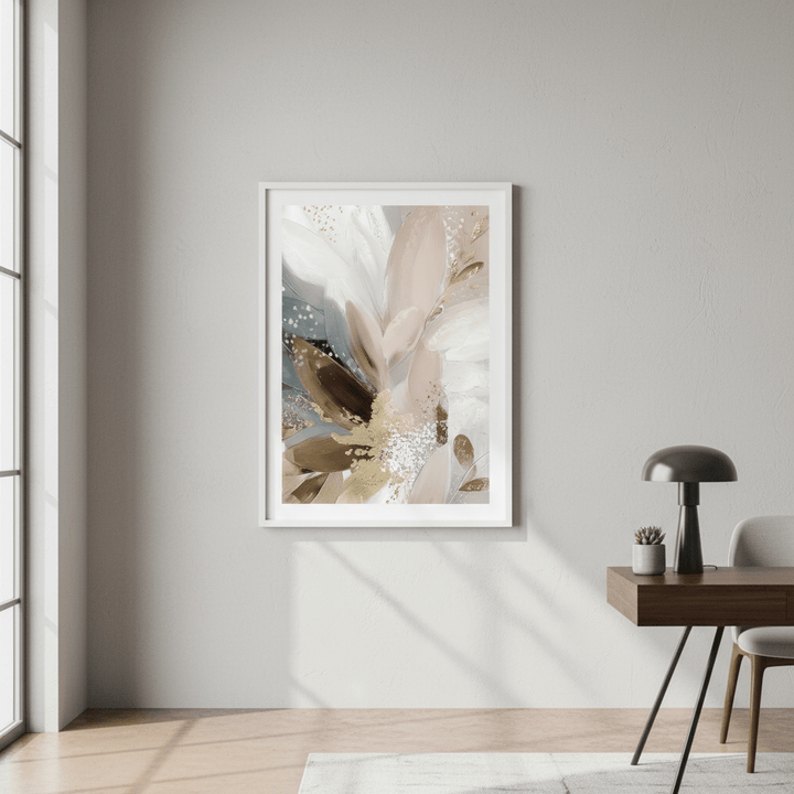 Doves in Bloom Abstract by Bella Eve wall - art - picture - poster