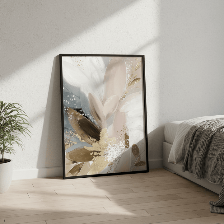 Doves in Bloom Abstract by Bella Eve wall - art - picture - poster