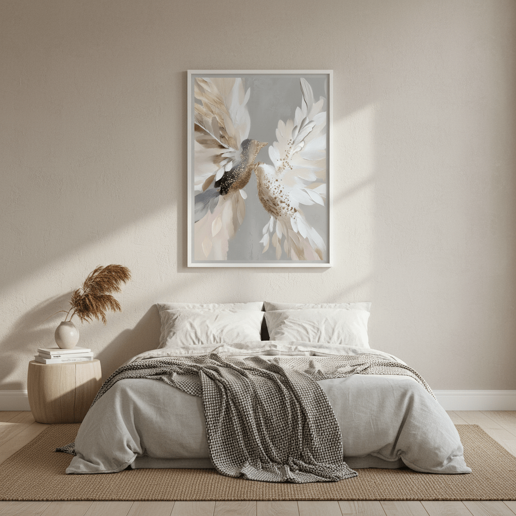Doves in Bloom by Bella Eve wall - art - picture - poster