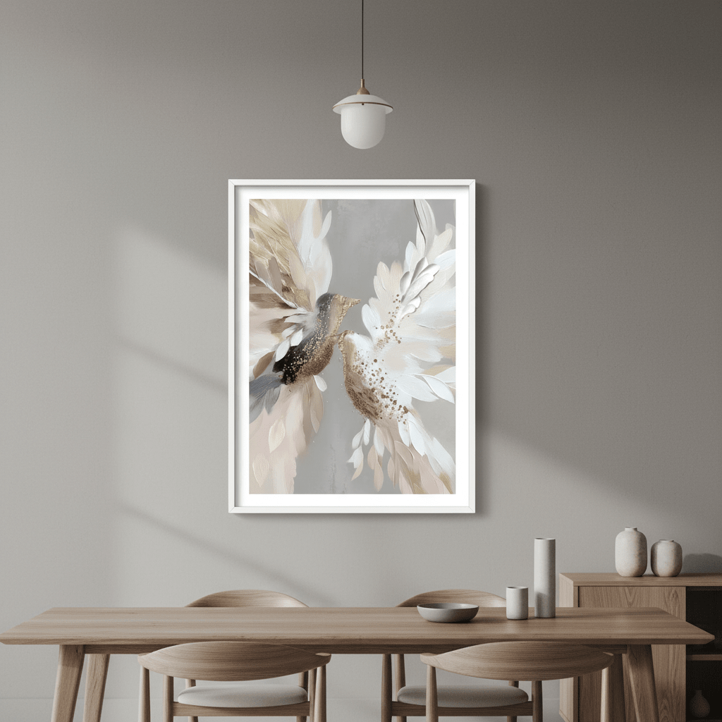 Doves in Bloom by Bella Eve wall - art - picture - poster