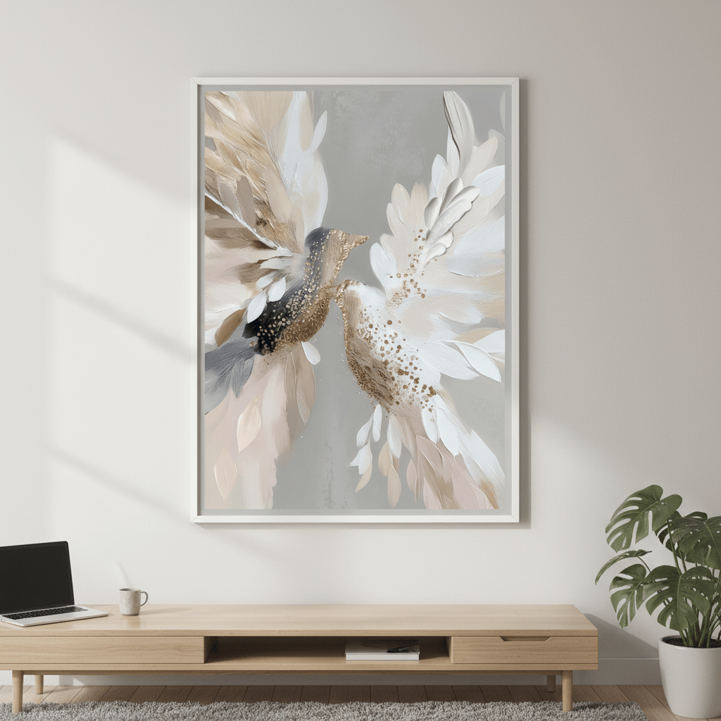 Doves in Bloom by Bella Eve wall - art - picture - poster