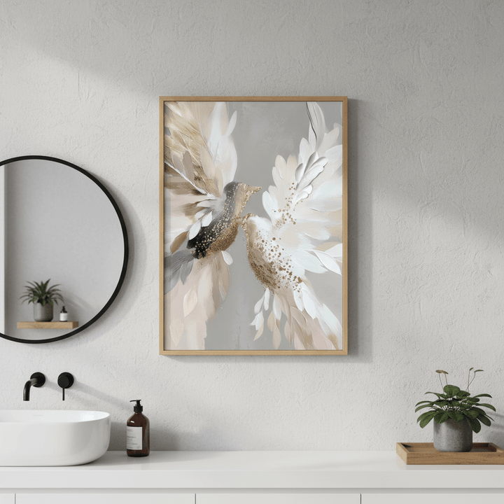 Doves in Bloom by Bella Eve wall - art - picture - poster