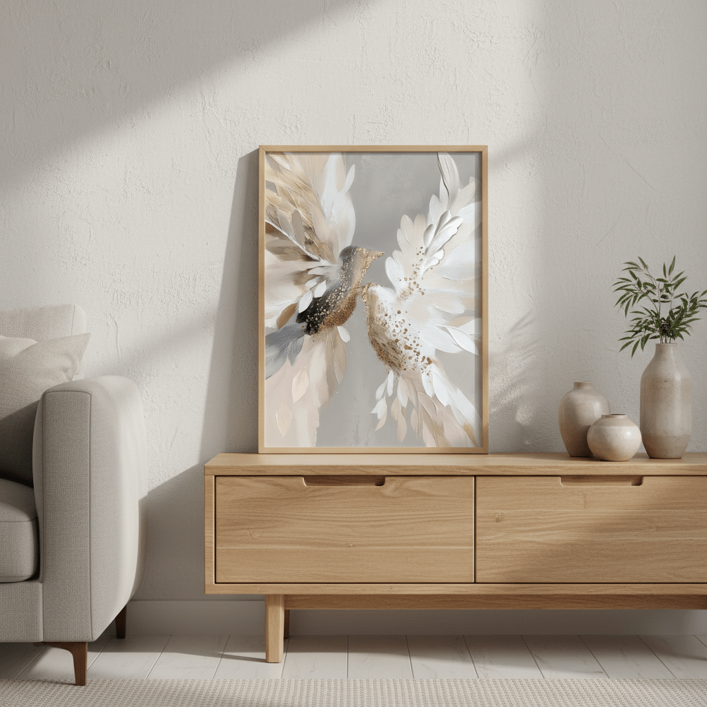 Doves in Bloom by Bella Eve wall - art - picture - poster