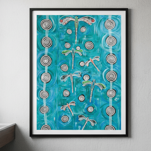 Dragonfly by Emma Rigney wall - art - picture - poster