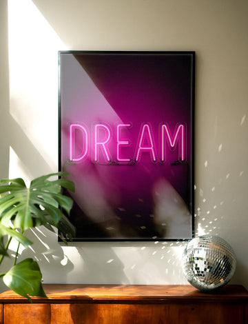 Dream Neon Print Wall Art wall - art - picture - poster