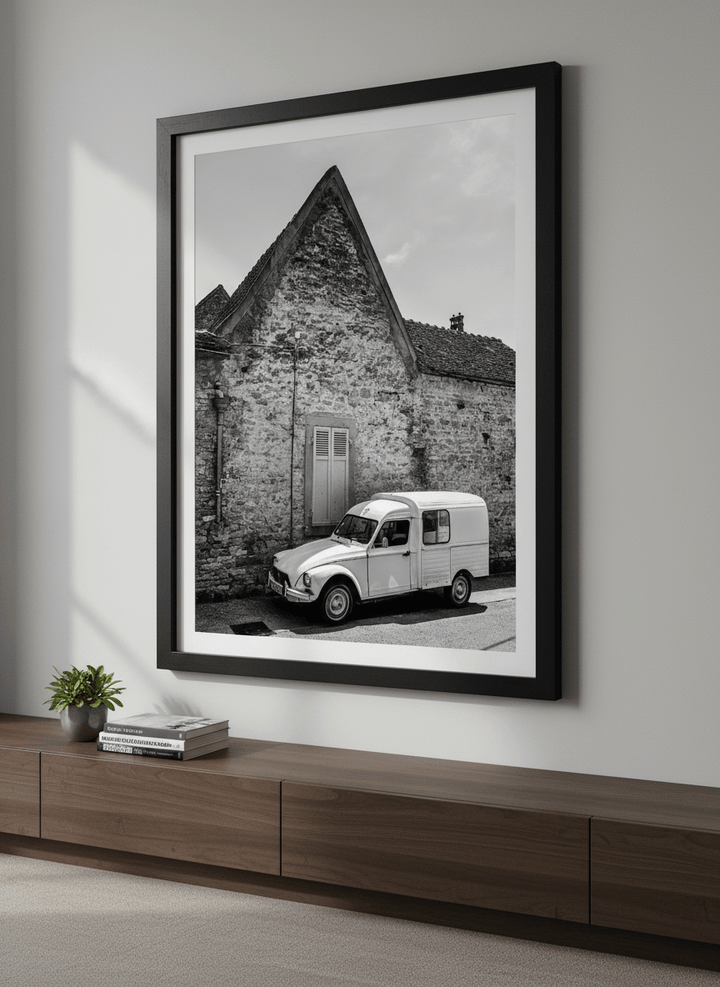 Contemporary wall art featured in a bright modern office workspace