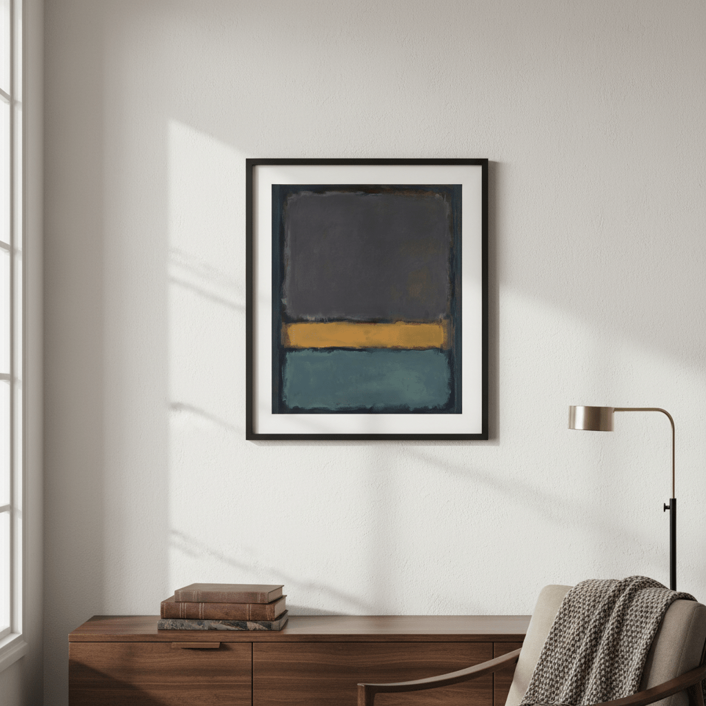 Earth And Green Wall Art Inspired by Mark Rothko wall - art - picture - poster