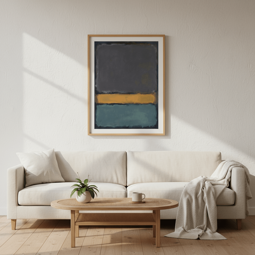 Earth And Green Wall Art Inspired by Mark Rothko wall - art - picture - poster