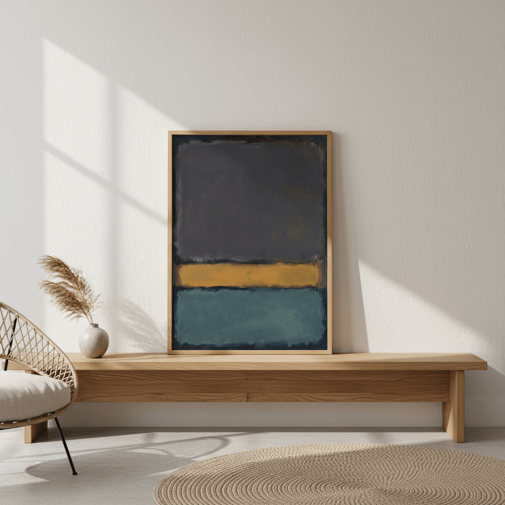 Earth And Green Wall Art Inspired by Mark Rothko wall - art - picture - poster