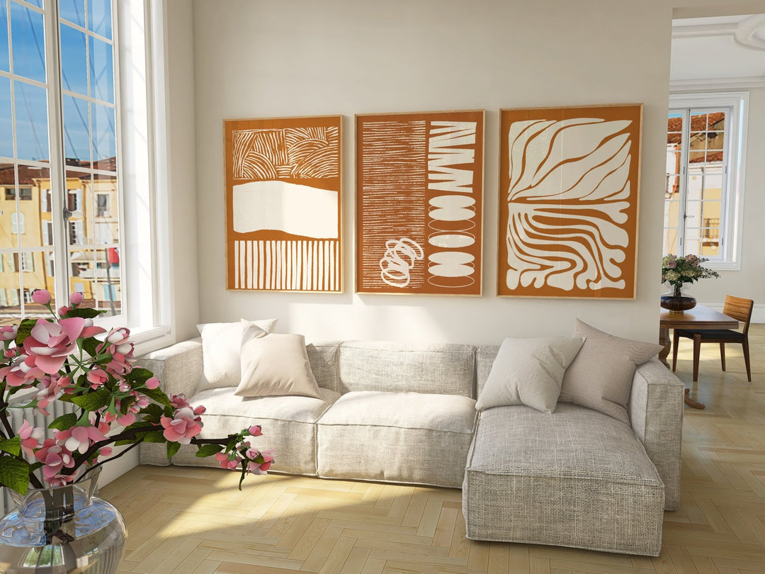 Echo Line River Set of 3 Prints by Lisa Solomoniuk wall - art - picture - poster