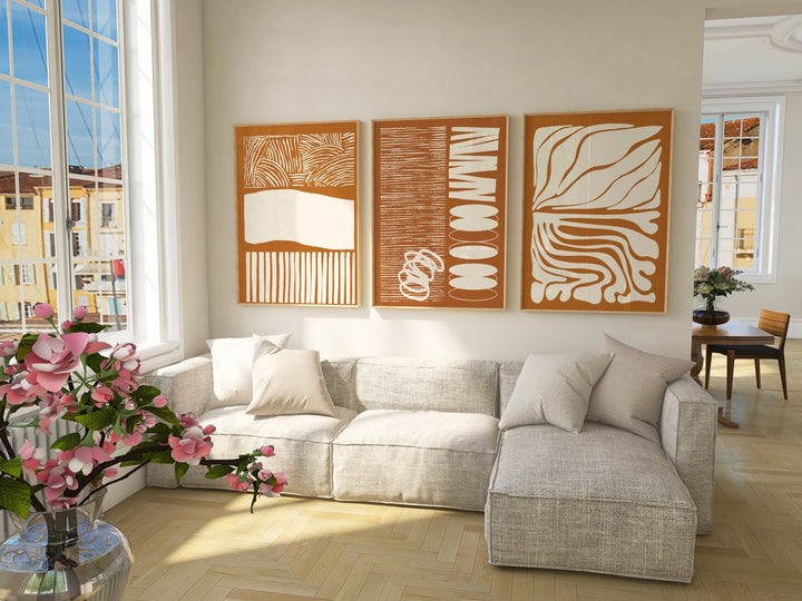 Echo Line River Set of 3 Prints by Lisa Solomoniuk wall - art - picture - poster