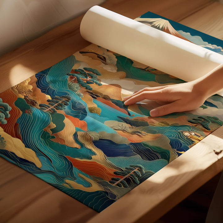 Echo Whispers of Japan Fuji Mountain Duo Prints wall - art - picture - poster