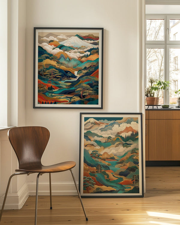 Echo Whispers of Japan Fuji Mountain Duo Prints