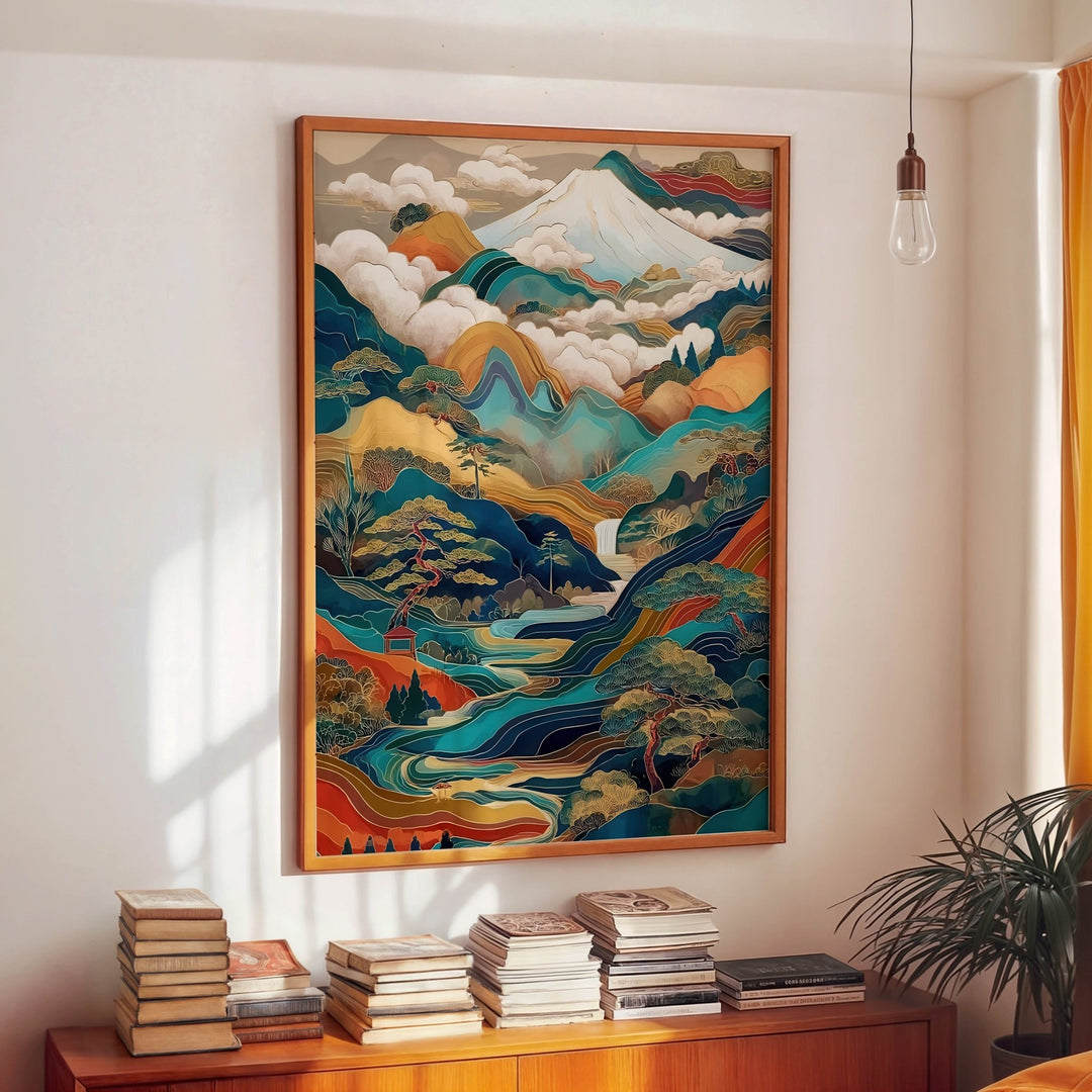 Echoes of Fuji Japanese Print wall - art - picture - poster