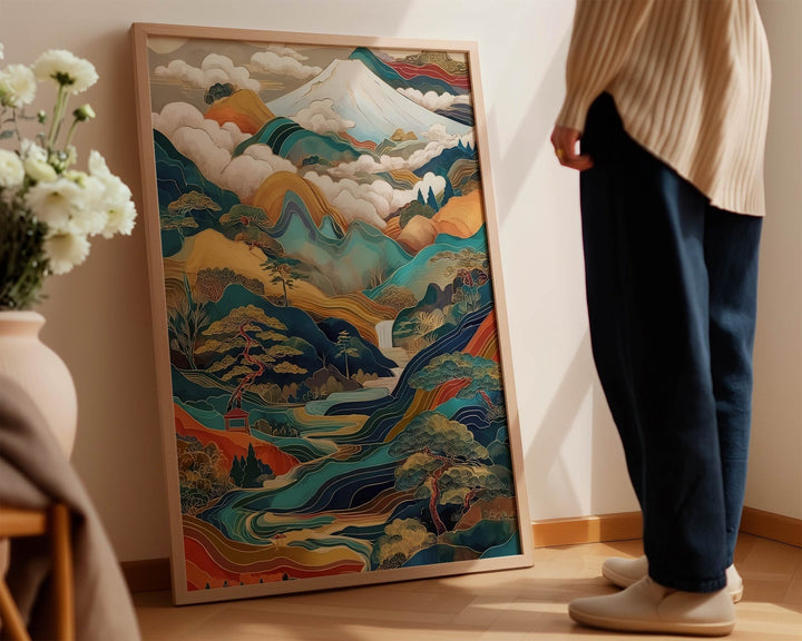 Echoes of Fuji Japanese Print wall - art - picture - poster