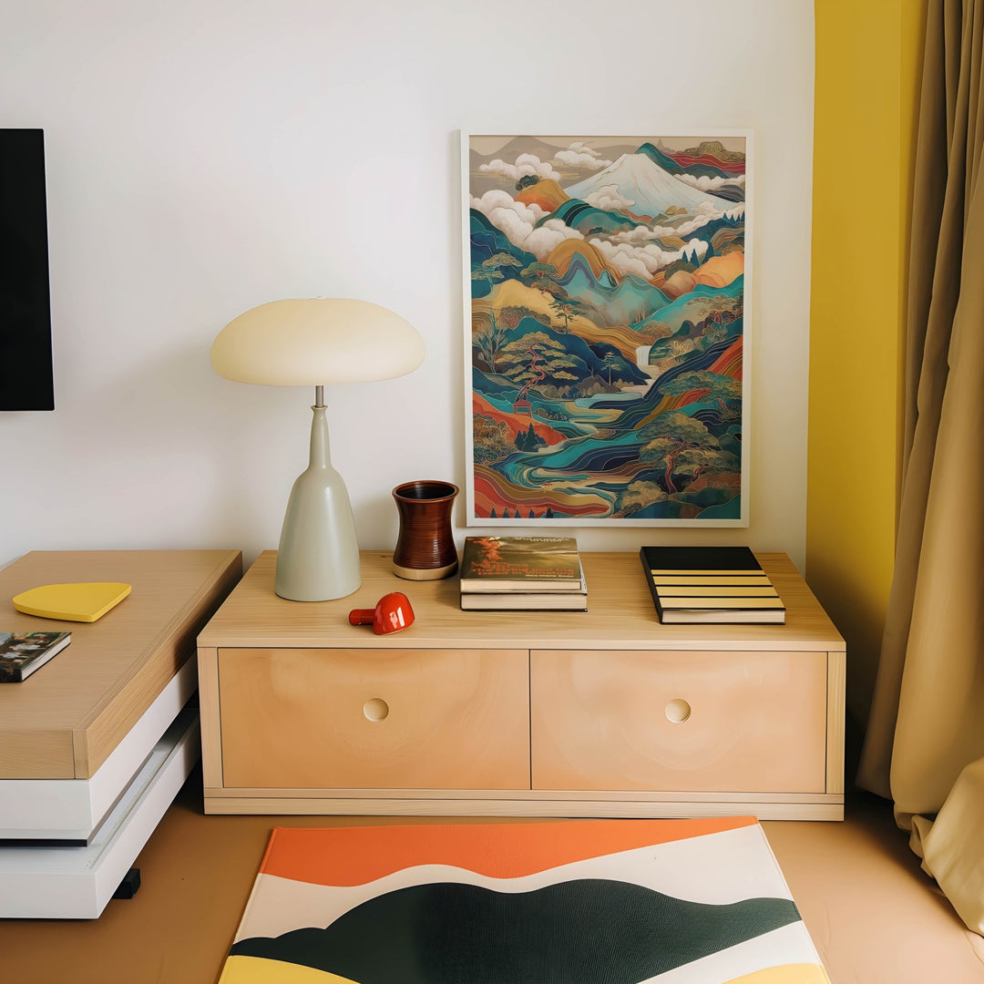 Echoes of Fuji Japanese Print wall - art - picture - poster