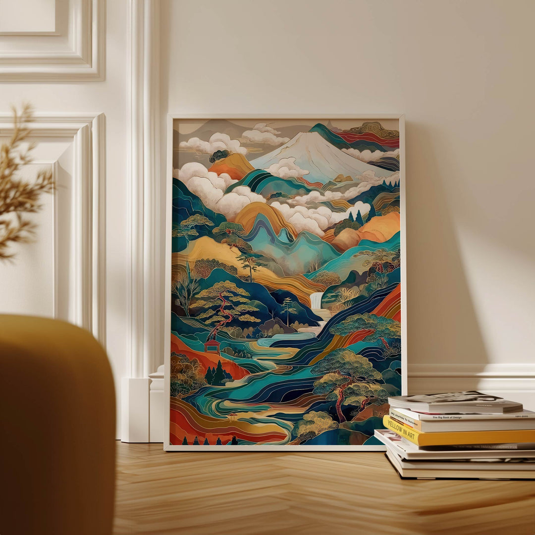 Echoes of Fuji Japanese Print wall - art - picture - poster