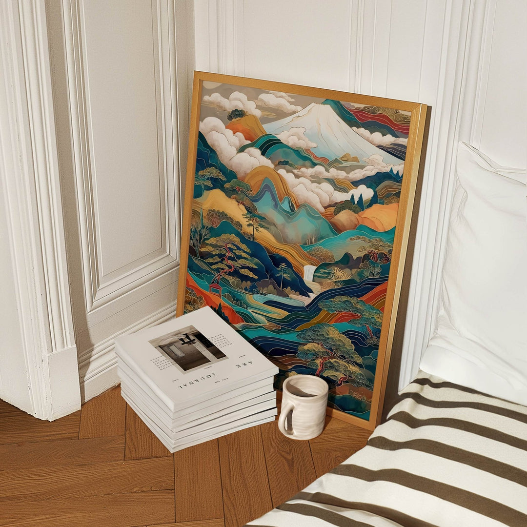 Echoes of Fuji Japanese Print wall - art - picture - poster