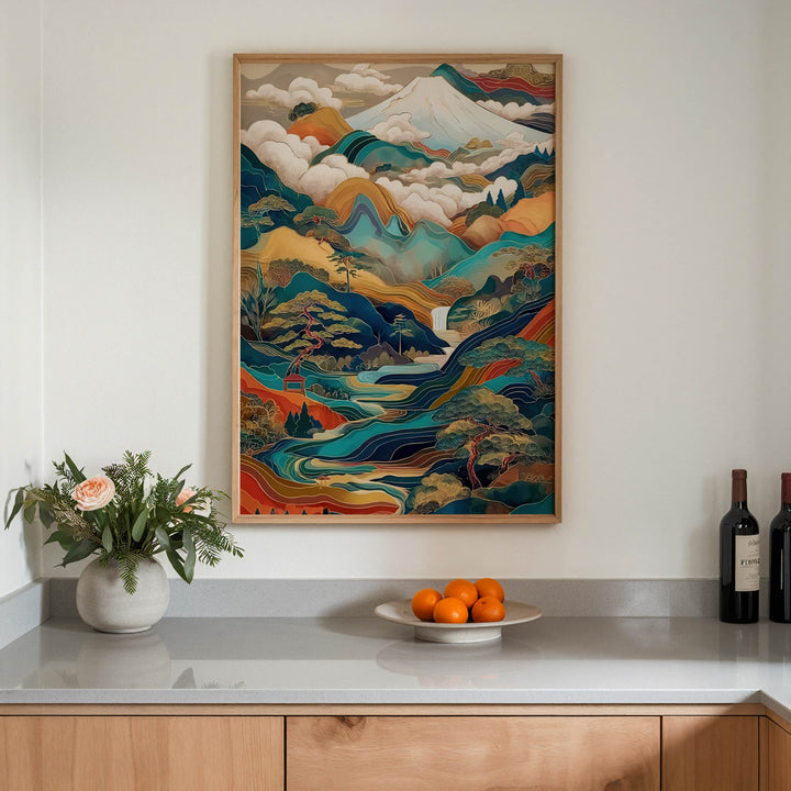 Echoes of Fuji Japanese Print wall - art - picture - poster
