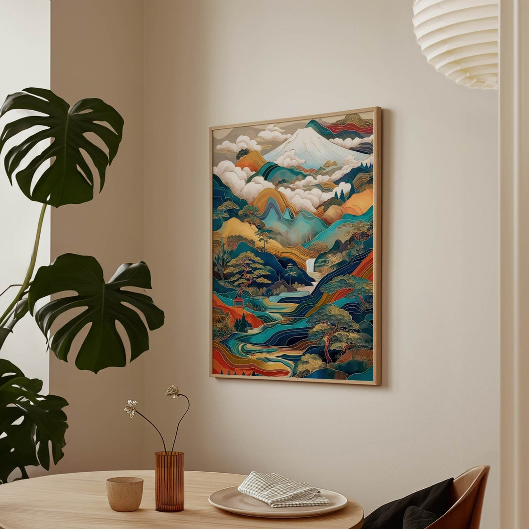Echoes of Fuji Japanese Print wall - art - picture - poster