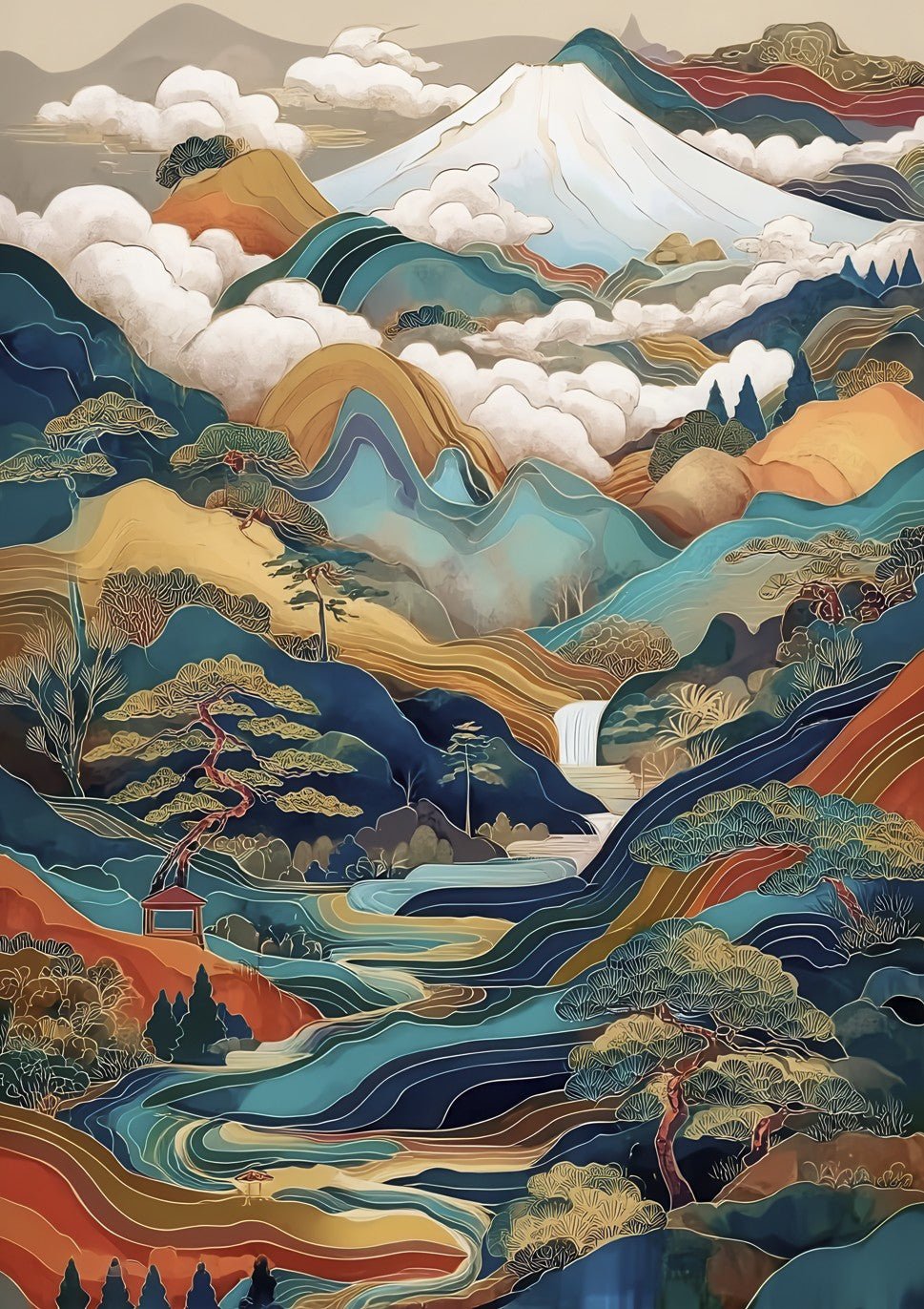 japanese wall art print frame