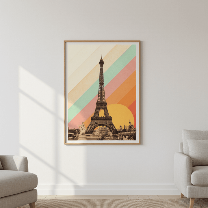 Eiffel Tower Rainbow by Florent Bodart wall - art - picture - poster