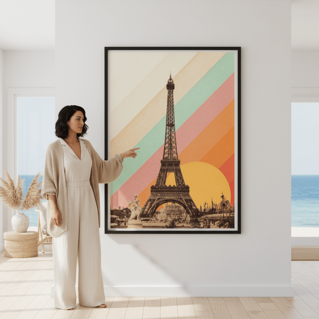 Eiffel Tower Rainbow by Florent Bodart wall - art - picture - poster