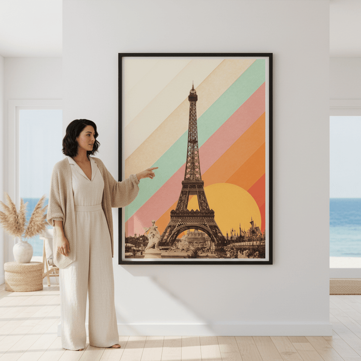 Eiffel Tower Rainbow by Florent Bodart wall - art - picture - poster