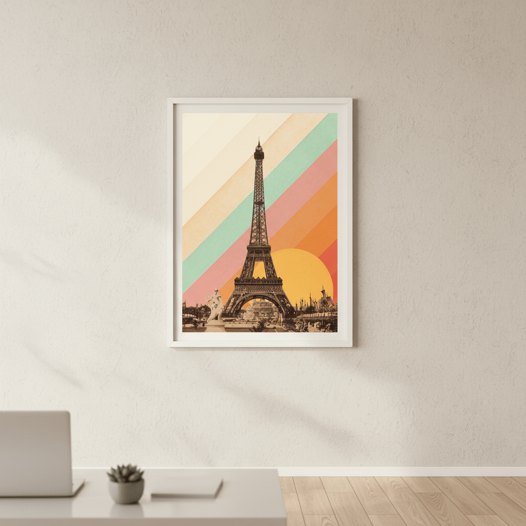 Eiffel Tower Rainbow by Florent Bodart wall - art - picture - poster