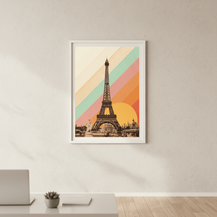 Eiffel Tower Rainbow by Florent Bodart wall - art - picture - poster