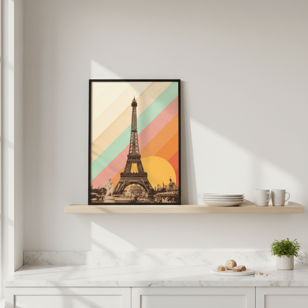 Eiffel Tower Rainbow by Florent Bodart wall - art - picture - poster