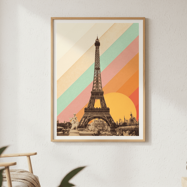 Eiffel Tower Rainbow by Florent Bodart wall - art - picture - poster